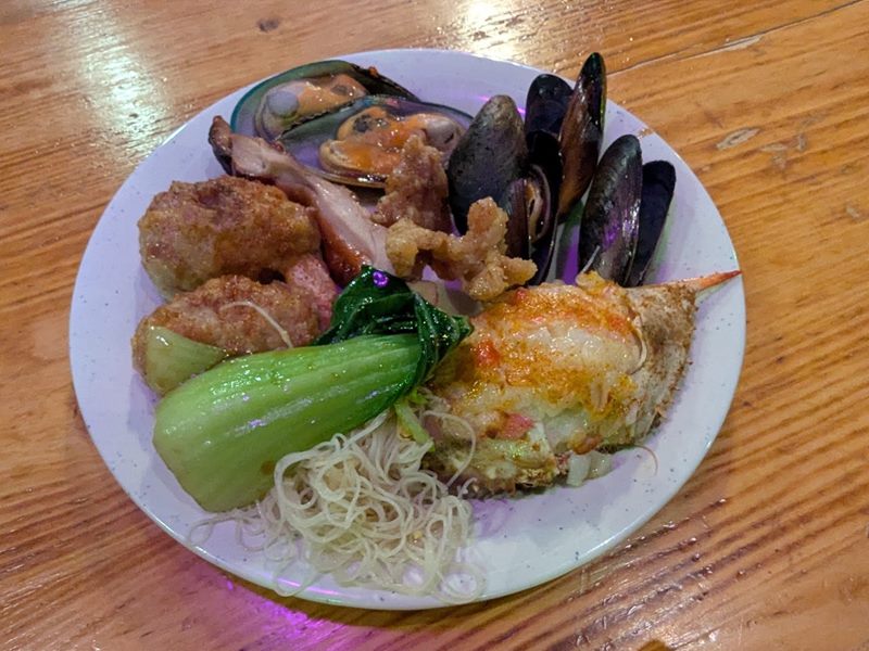 Flaming Grill & Buffet food